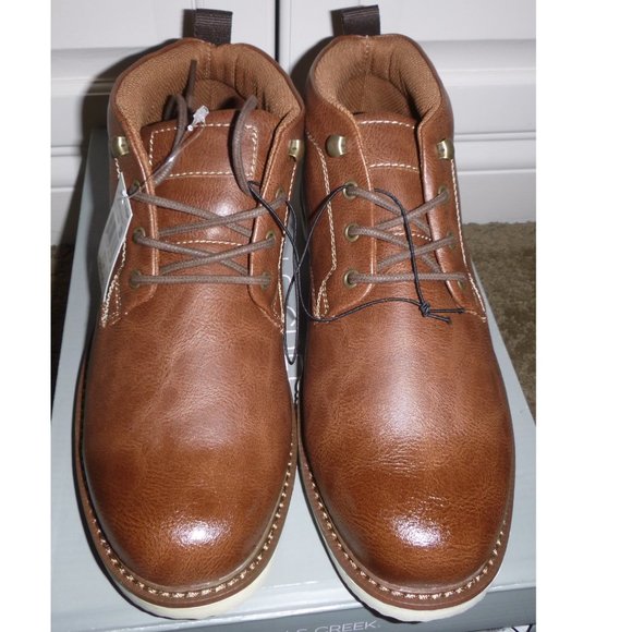 Mens Falls Creek STOKE Lace Up Ankle Boots Shoes Size 7.5 9  Cognac NIB - Picture 2 of 4